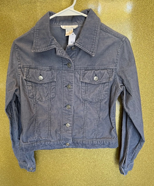 Pre-owned Xcepsion Corduroy Grey/Blue Jacket Size Small