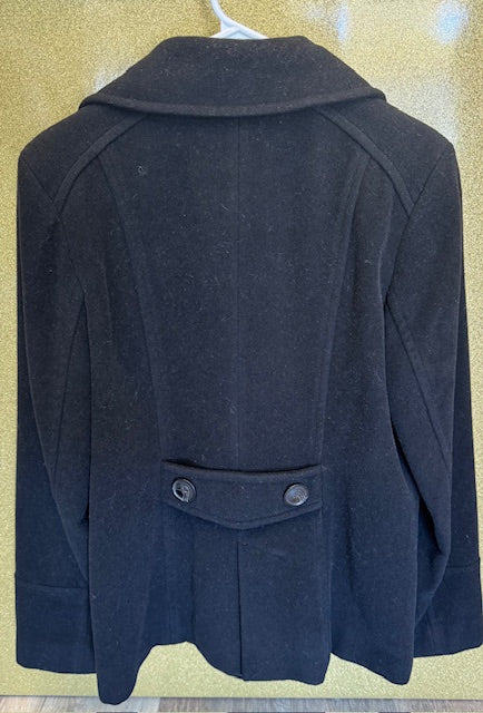Pre-owned Kristen Blake Black Peacoat Size Medium