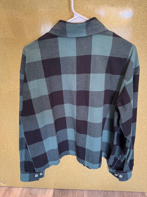 Pre-Owned Brixton Cropped Women's Flannel Size Small