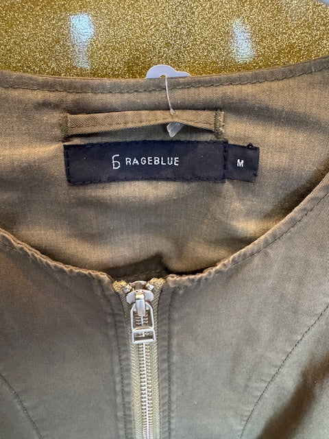PRE-OWNED RAGEBLUE OLIVE GREEN JACKET SIZE MEDIUM