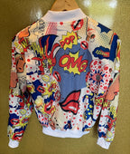 Pre-owned 36.5 Brand Low ! Hum! Hi Ko Kiss Full Zip Bomber Jacket Size Small