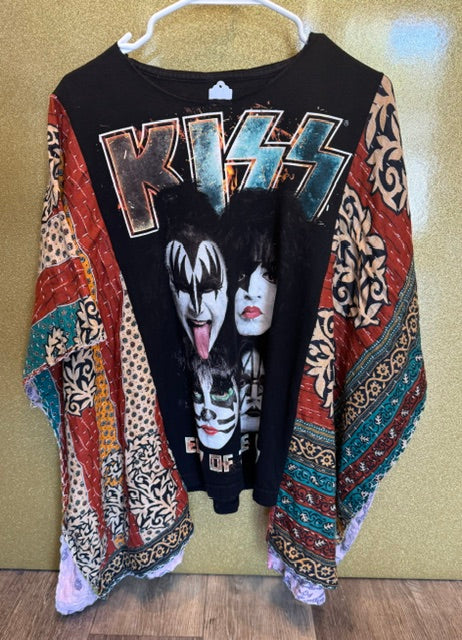 KISS "END OF THE ROAD" CUSTOM KANTHA OSFM SHIRT Main image