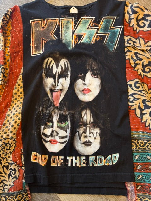 KISS "END OF THE ROAD" CUSTOM KANTHA OSFM SHIRT