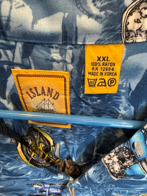 NEW ISLAND COLLECTION Hawaiian Button Up Shirt XXL