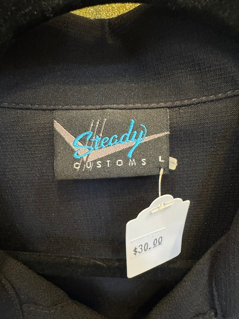 Pre-owned Steady Customs Bowling Shirt Size Large