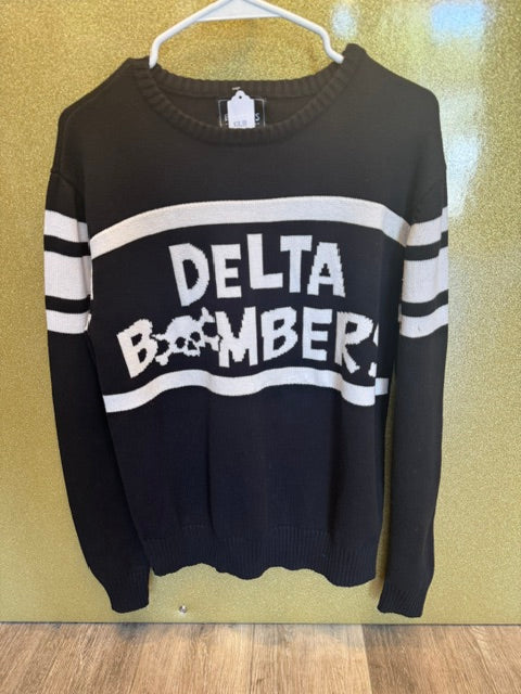 PRE-OWNED DELTA BOMBERS SWEATER SIZE SMALL Main image