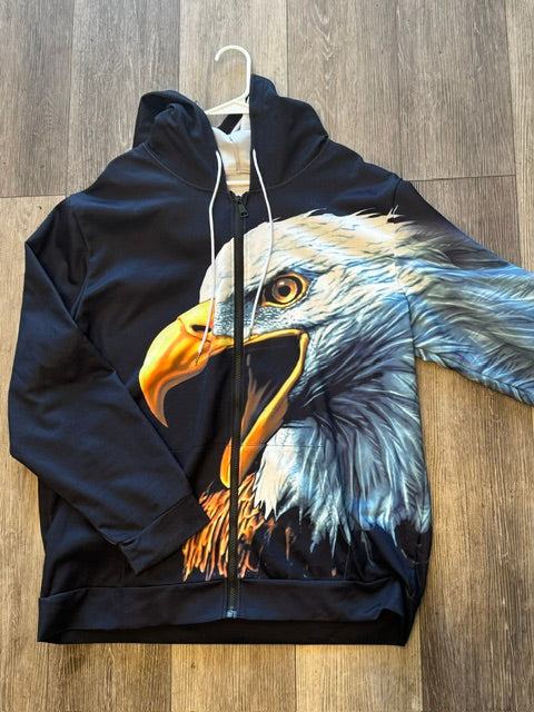 PREOWNED EAGLE HOODIE SIZE MED/LARGE Main image