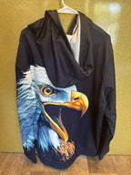 PREOWNED EAGLE HOODIE SIZE MED/LARGE
