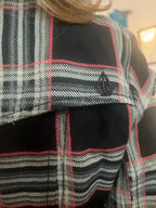 Vintage Volcom Plaid Button Up Jacket Size Medium