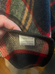 Tickled Pink Vintage Style Overcoat Shawl Plaid OSFM
