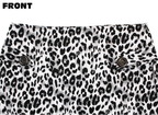 Skirt - Sourpuss -  Leopard Print Pencil Gray Fitted Retro
