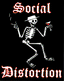Sticker - Social Distortion - Drinking Skeleton Logo - 5"