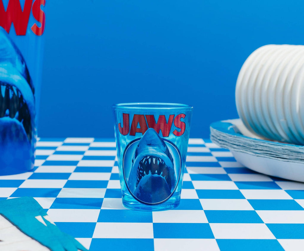 Jaws Movie Poster Logo Shot Glass | Holds 2 Ounces