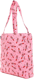 Tote Bag - Sourpuss - Pretty in Pink Makeup Lipstick Heart