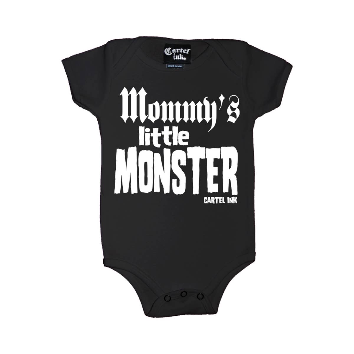 2006-Black White Mommy's Little Monster Baby Bodysuit Main image