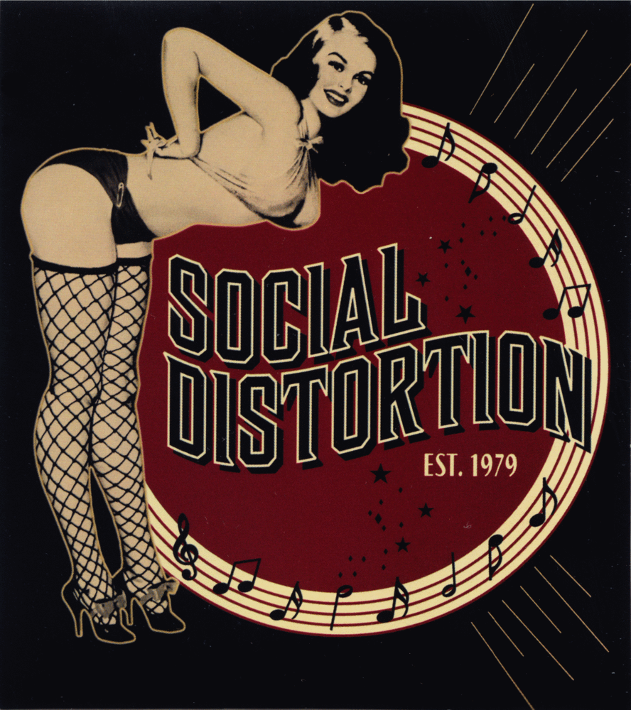 Sticker - Social Distortion - Burlesque Retro Pin-Up Girl Main image