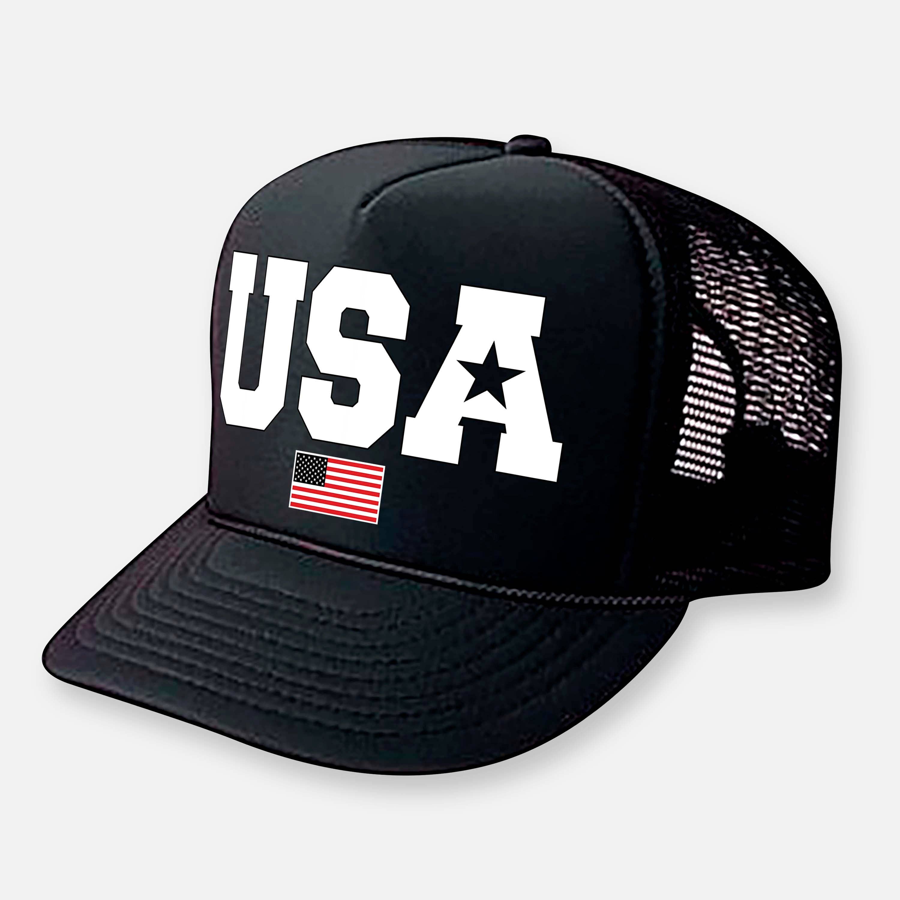 USA 4TH of July Old School Snapback Trucker Hat