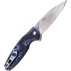 Ruike Folding Knife, Blue & Black, 14C28N Steel #P105Q