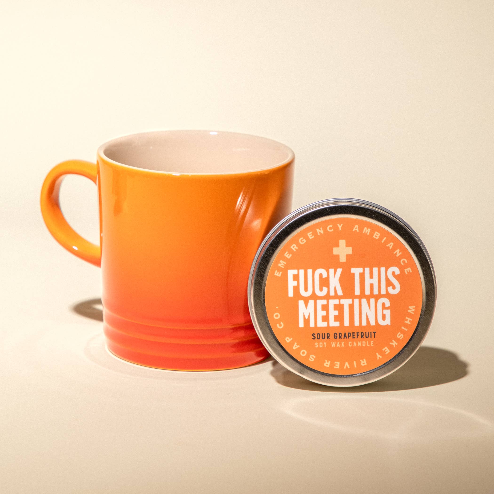 Fuck This Meeting Emergency Ambiance Travel Tin | Funny Candle