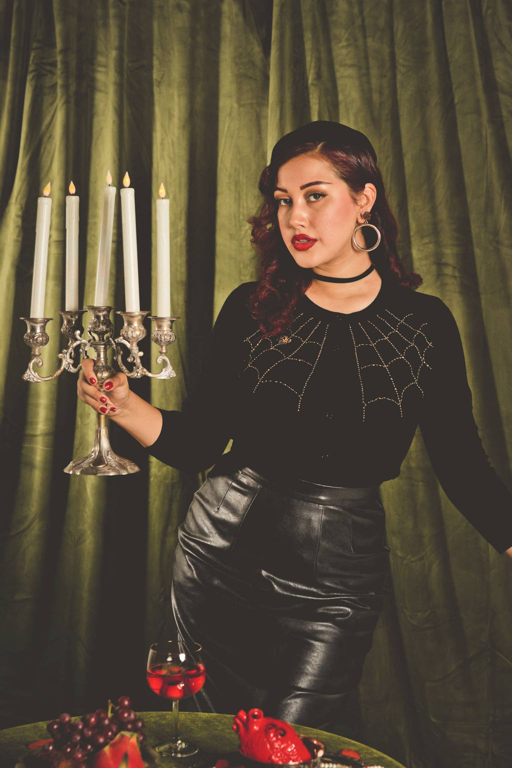 Spiderweb Cardigan in Black