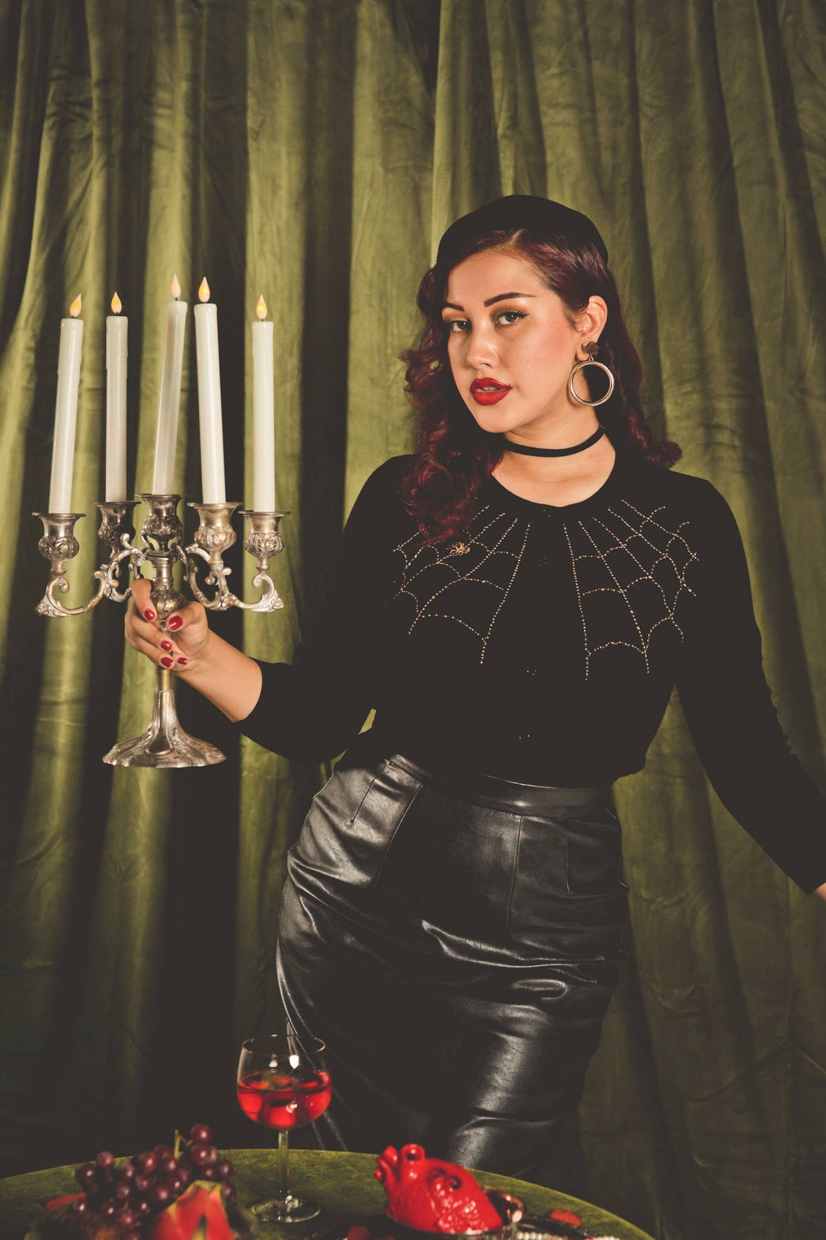 Spiderweb Cardigan in Black