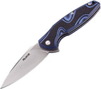 Ruike Folding Knife, Blue & Black, 14C28N Steel #P105Q