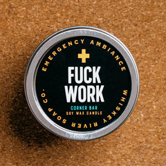 Fuck Work Emergency Ambiance Travel Tin | Funny Candle