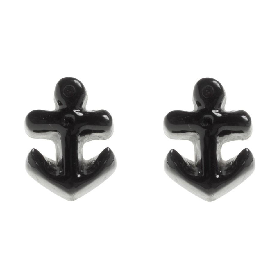 Earrings - Sourpuss -  Black Anchor