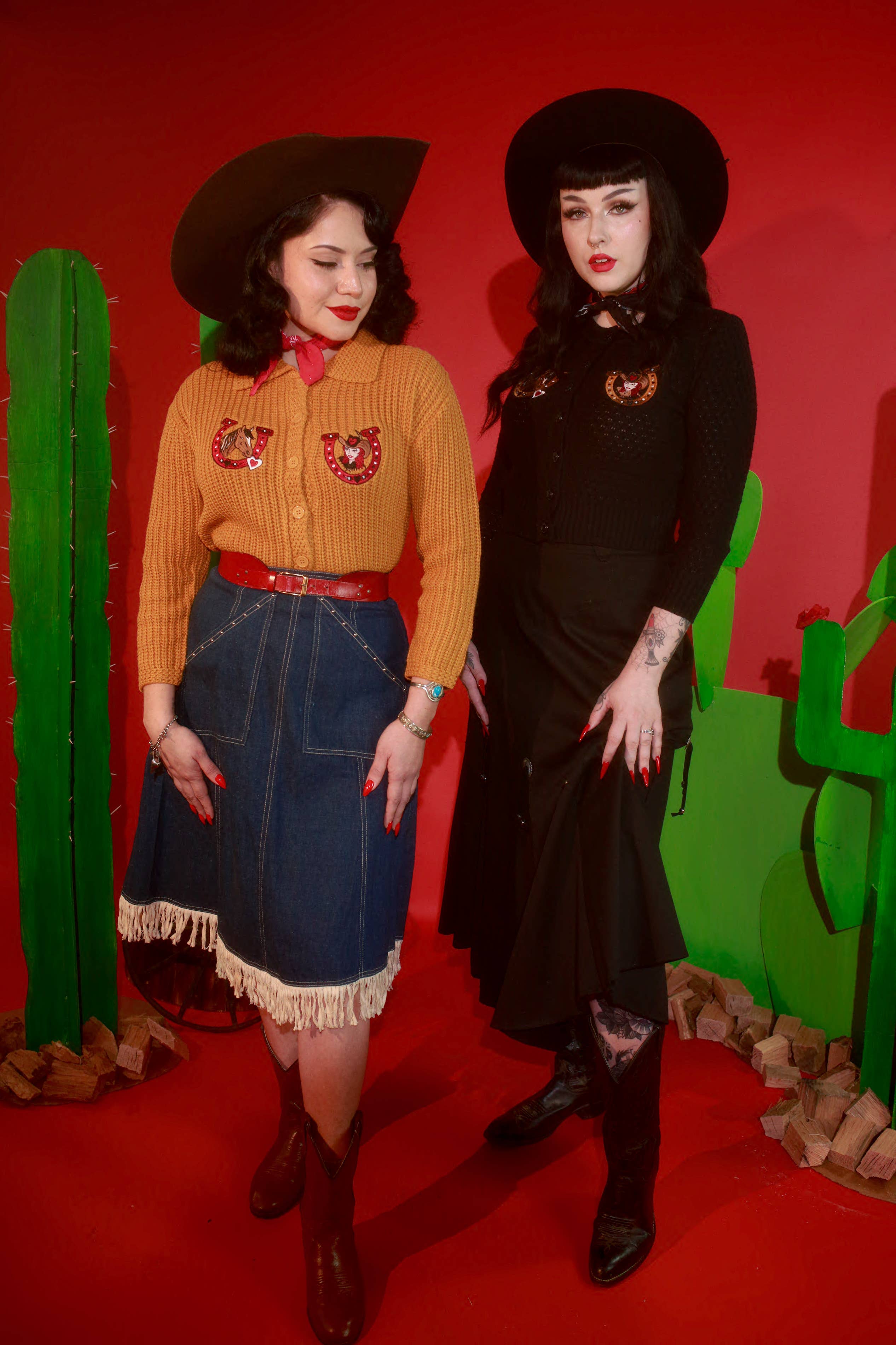 Love at the Ranch Cropped Cardigan in Black