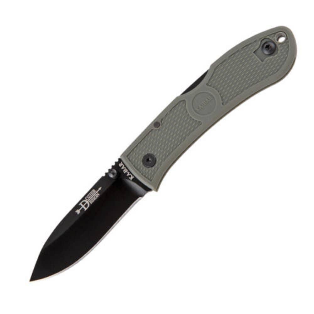Ka-Bar Dozier Folding Hunter With Thumb Stud, Foliage Green Main image