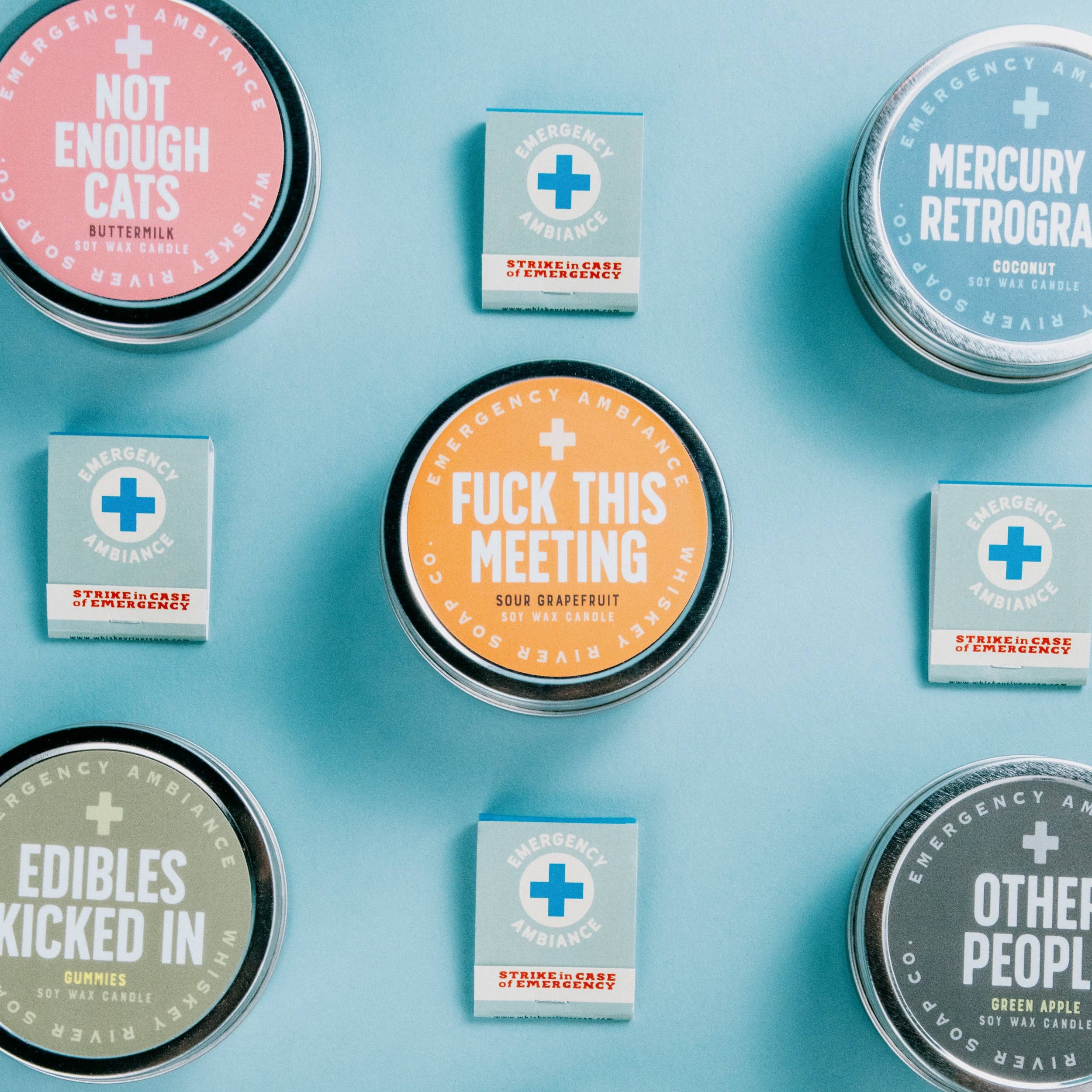 Fuck This Meeting Emergency Ambiance Travel Tin | Funny Candle