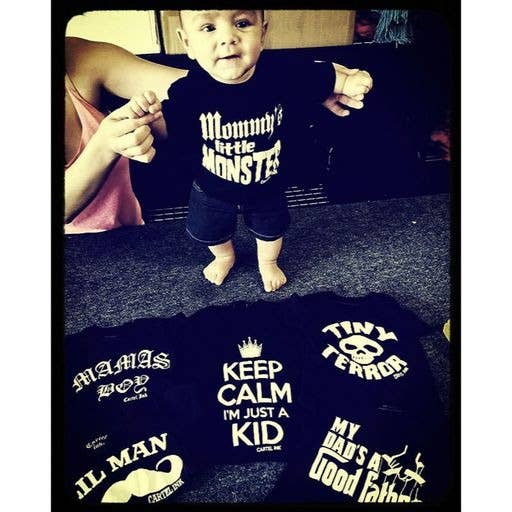 1006-BLACK WHITE | Mommy's Little Monster