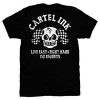 5829-BLACK WHITE | Live Fast Fight Hard | Men's T-Shirt