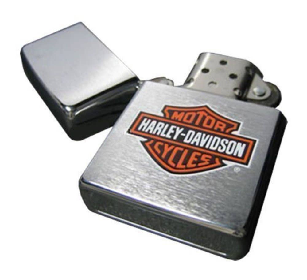 Zippo Harley-Davidson Logo Brushed Chrome Lighter