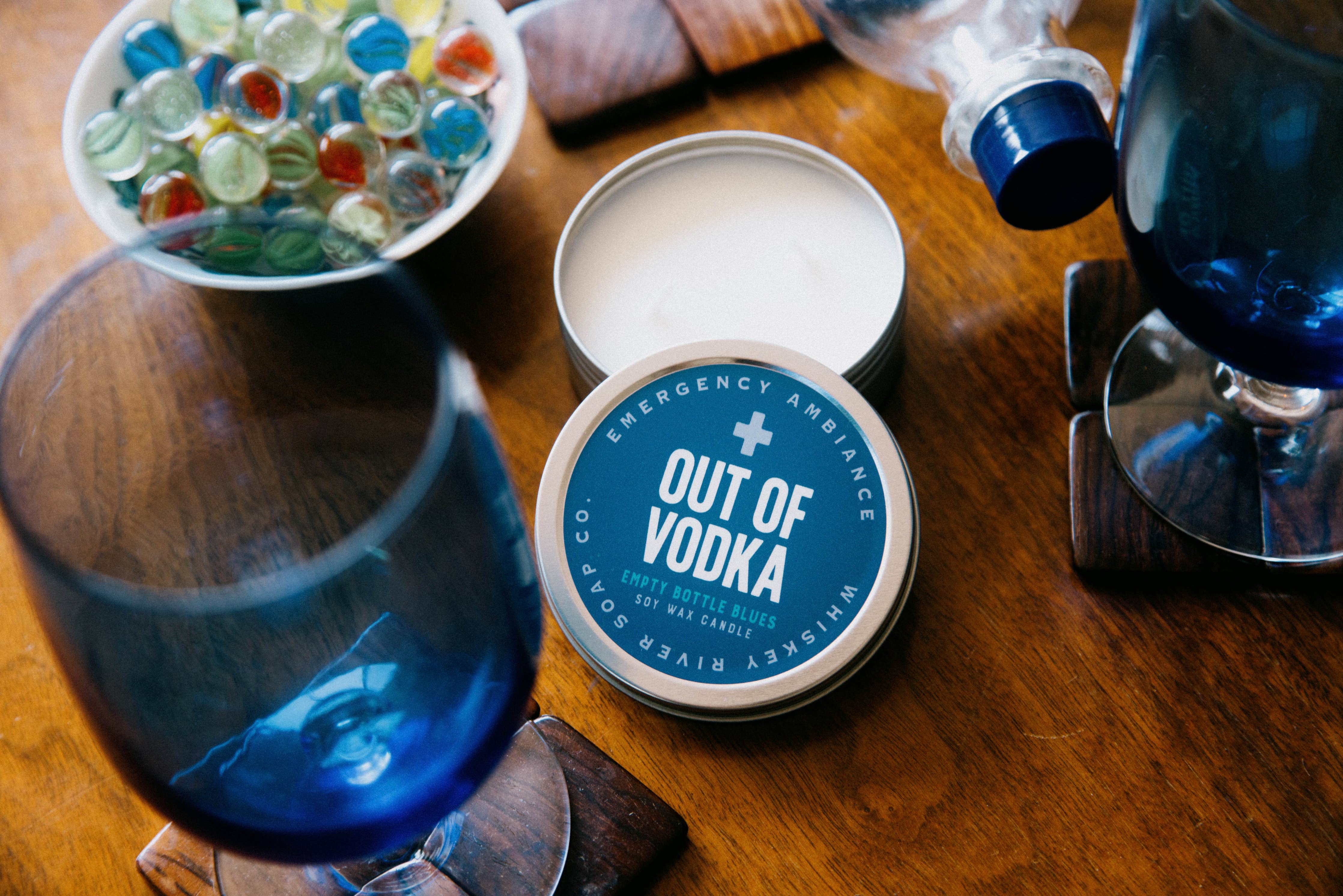 Out of Vodka Emergency Ambiance Travel Tin | Funny Candle