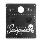 Earrings - Sourpuss -  Black Anchor