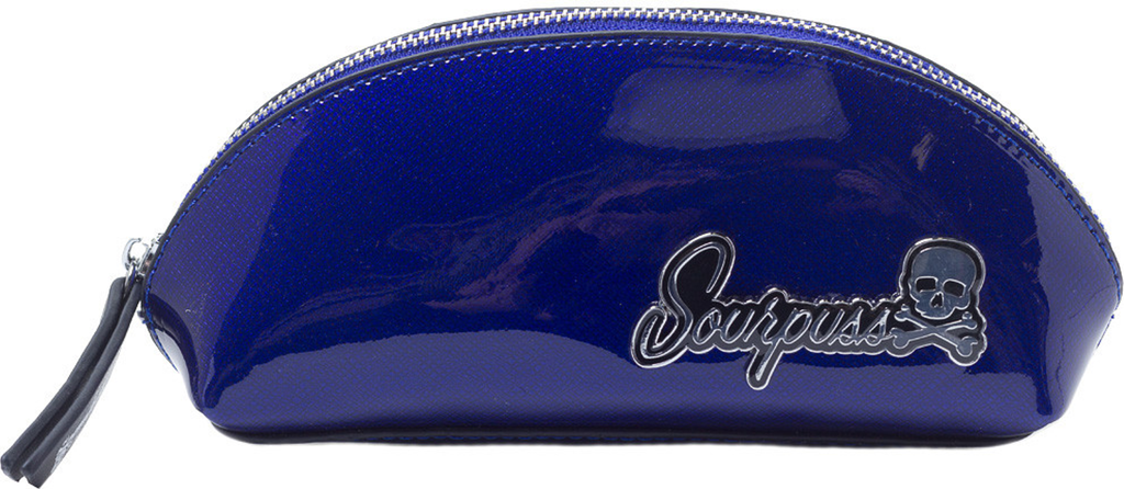 Makeup Bag - Sourpuss - Blue Super Floozy Retro 1950s Vibe