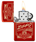 Zippo Retro Metallic Red Laser Engraved Lighter