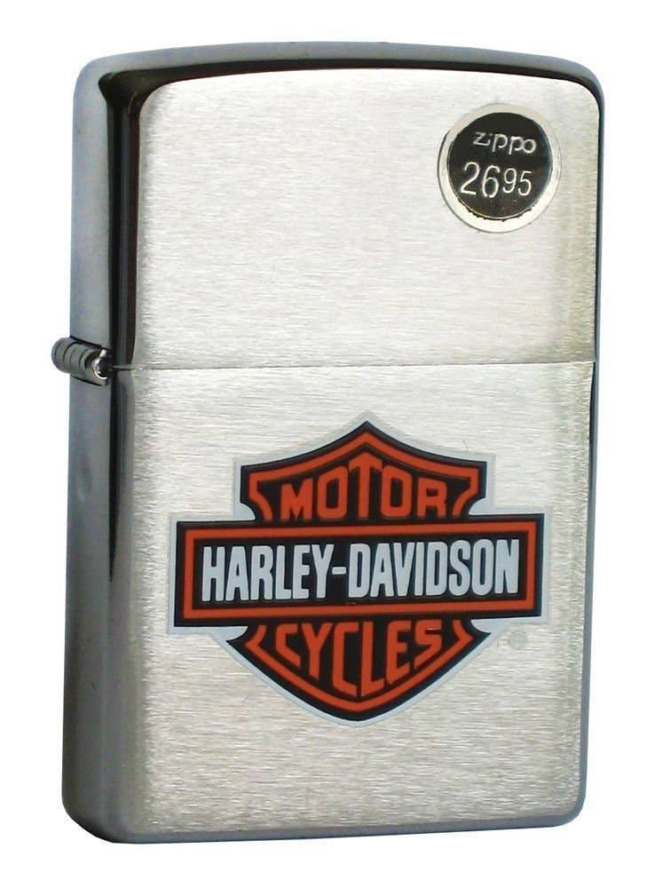Zippo Harley-Davidson Logo Brushed Chrome Lighter Secondary image