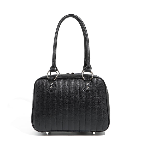 Lux de Ville Black and Poisonous Purple Sparkle Hotrod Tote medium