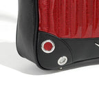 Lux de Ville Black and Red Rum Sparkle Hotrod Tote Medium