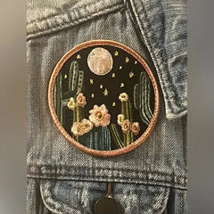 Customized One of a Kind embellished Denim Original Jean Vest Size Medium  I LOVE H81