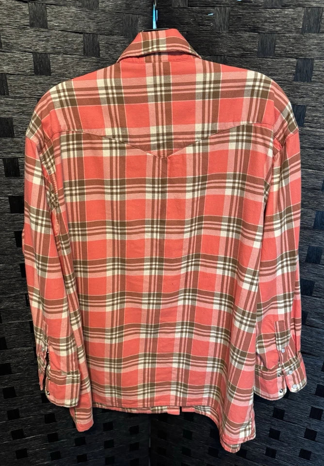 Men's Levis Strauss Salmon Colored Flannel XS