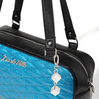 Lux de Ville Black and Villain Blue Sparkle Speedster Tote
