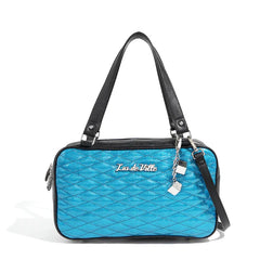 Lux de Ville Black and Villain Blue Sparkle Speedster Tote