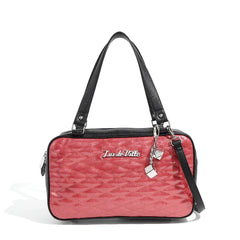 Lux de Ville Black and Pink Bubbly Sparkle Speedster Tote