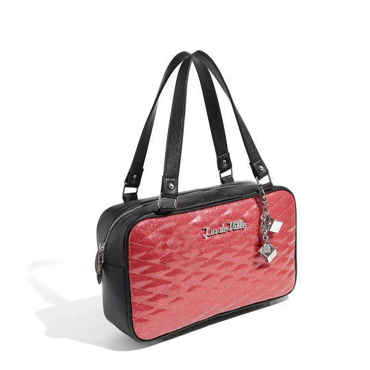 Lux de Ville Black and Pink Bubbly Sparkle Speedster Tote Main image